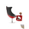 Fauteuil design rouge et noir RAYNI