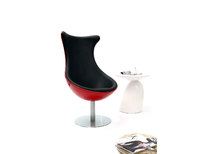 Fauteuil design rouge et noir RAYNI