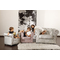 Fauteuil enfant argent&eacute;  -  BABY CHESTERFIELD