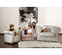 Fauteuil enfant argent&eacute;  -  BABY CHESTERFIELD