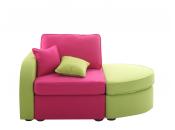 Fauteuil m&eacute;ridienne moderne rose et anis UP TO YOU