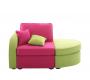 Fauteuil m&eacute;ridienne moderne rose et anis UP TO YOU