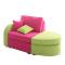 Fauteuil m&eacute;ridienne moderne rose et anis UP TO YOU