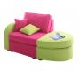 Fauteuil m&eacute;ridienne moderne rose et anis UP TO YOU