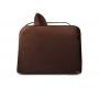 Fauteuil moderne blanc et chocolat en microfibre Italia
