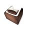 Fauteuil moderne blanc et chocolat en microfibre Italia