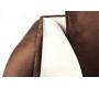 Fauteuil moderne blanc et chocolat en microfibre Italia