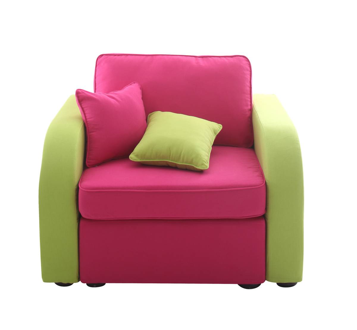 Fauteuil moderne rose & anis UP TO YOU