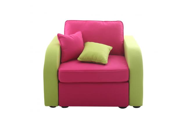 Fauteuil moderne rose & anis UP TO YOU
