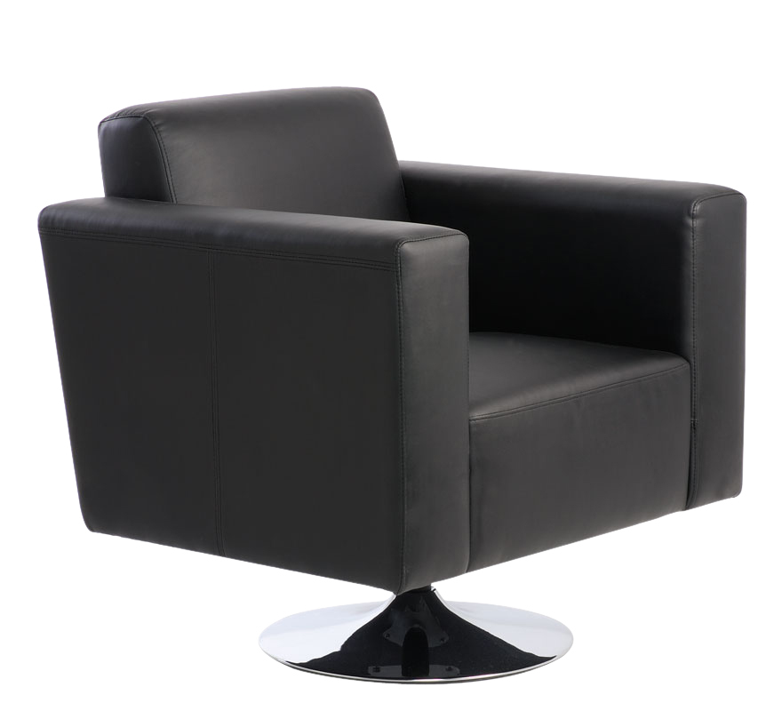 Fauteuil noir pivotant contemporain Boston