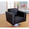 Fauteuil noir pivotant contemporain Boston