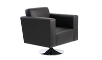 Fauteuil noir pivotant contemporain Boston