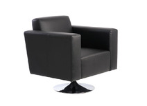 Fauteuil noir pivotant contemporain Boston