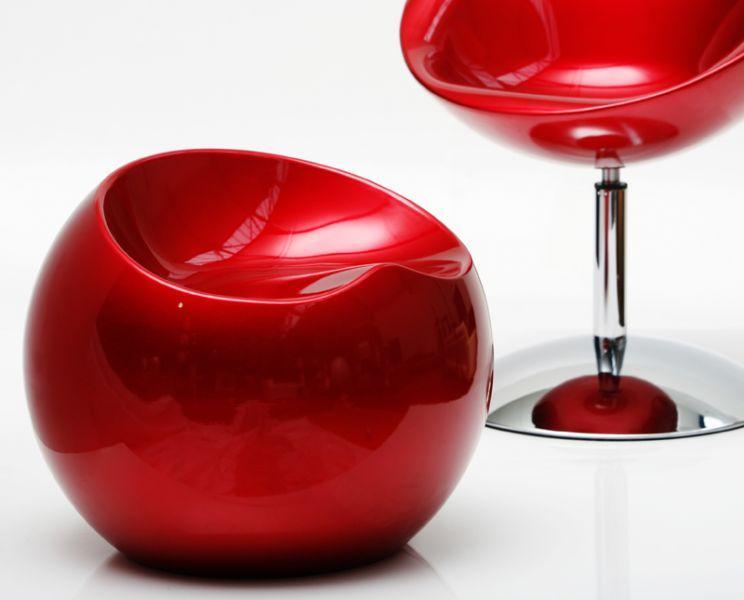Fauteuil / pouf design rouge COMFY BALL