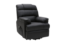 Fauteuil relax &eacute;lectrique releveur noir PHOEBE