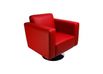 Fauteuil rouge pivotant contemporain Boston
