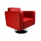 Fauteuil rouge pivotant contemporain Boston