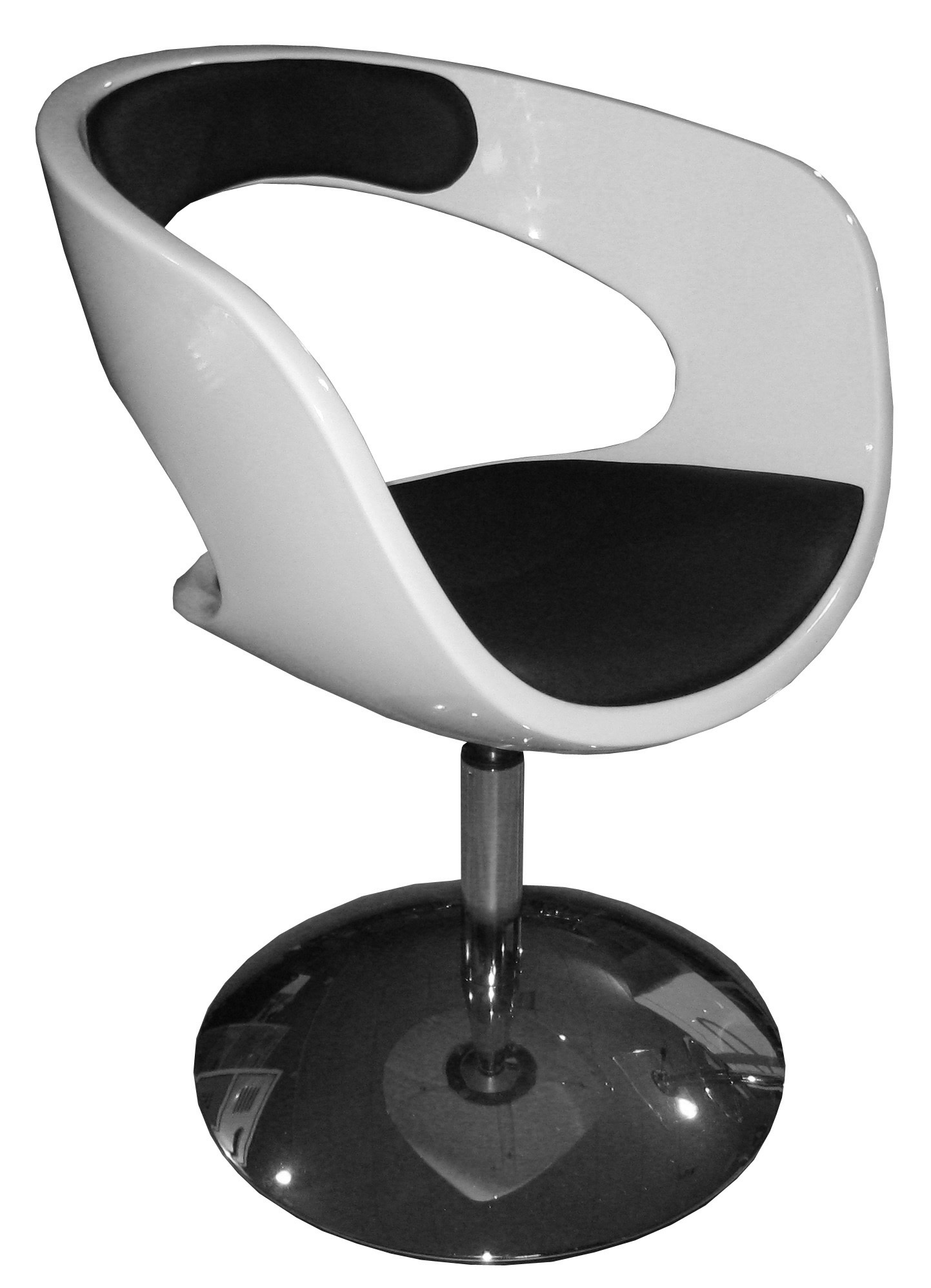 Fauteuil / si&egrave;ge blanc et noir GROOVY  image 1