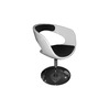 Fauteuil / si&egrave;ge blanc et noir GROOVY  image pub1