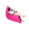 Housse de pouf g&eacute;ant bicolore gris et rose BIG MILIBAG 