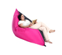 Housse de pouf g&eacute;ant bicolore gris et rose BIG MILIBAG 