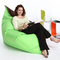 Housse de pouf g&eacute;ant bicolore marron et vert anis BIG MILIBAG 
