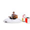 Housse de pouf g&eacute;ant blanche BIG MILIBAG