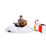Housse de pouf g&eacute;ant blanche BIG MILIBAG