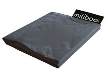 Housse de pouf g&eacute;ant grise BIG MILIBAG 