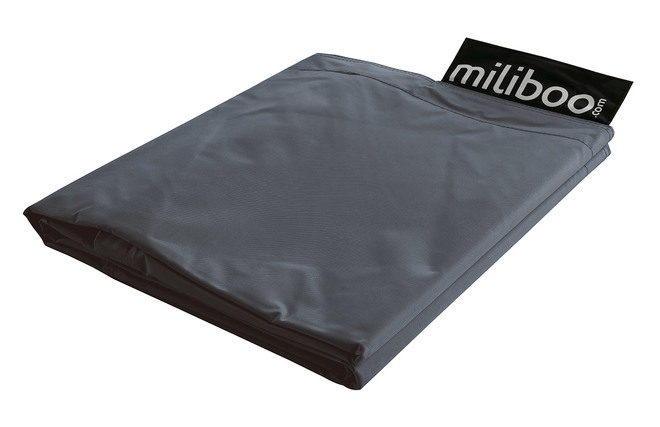 Housse de pouf g&eacute;ant grise BIG MILIBAG 