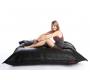 Housse de pouf g&eacute;ant matelass&eacute; noir BIG MILIBAG TREND 