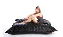 Housse de pouf g&eacute;ant matelass&eacute; noir BIG MILIBAG TREND 