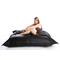 Housse de pouf g&eacute;ant matelass&eacute; noir BIG MILIBAG TREND 