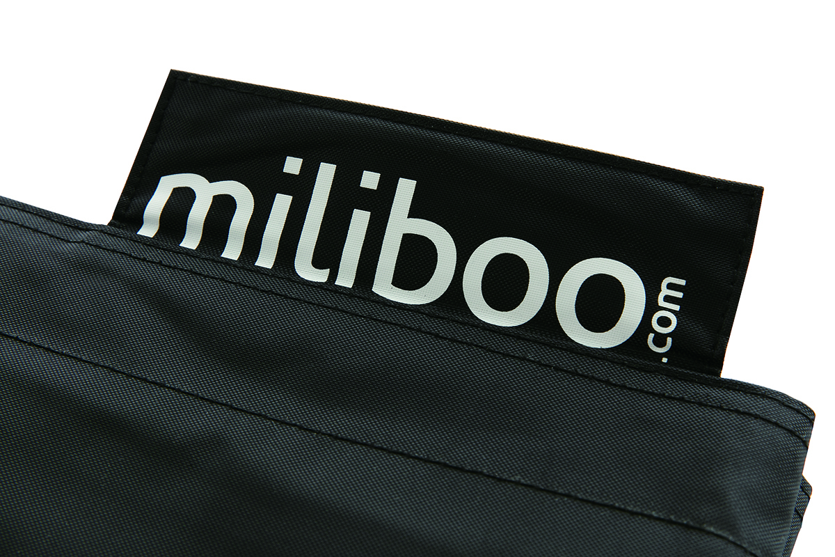 Housse de pouf g&eacute;ant noir BIG MILIBAG