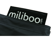 Housse de pouf g&eacute;ant noir BIG MILIBAG