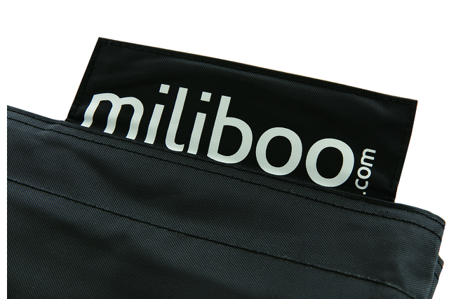 Housse de pouf g&eacute;ant noir BIG MILIBAG