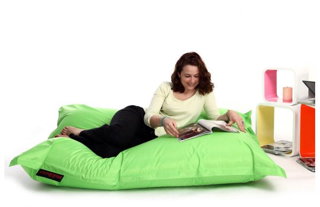 Housse de pouf g&eacute;ant vert anis BIG MILIBAG