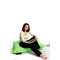 Housse de pouf vert anis SMALL MILIBAG