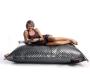 Housse pouf matelass&eacute; argent&eacute; BIG MILIBAG TREND 