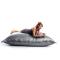 Housse pouf matelass&eacute; argent&eacute; BIG MILIBAG TREND 