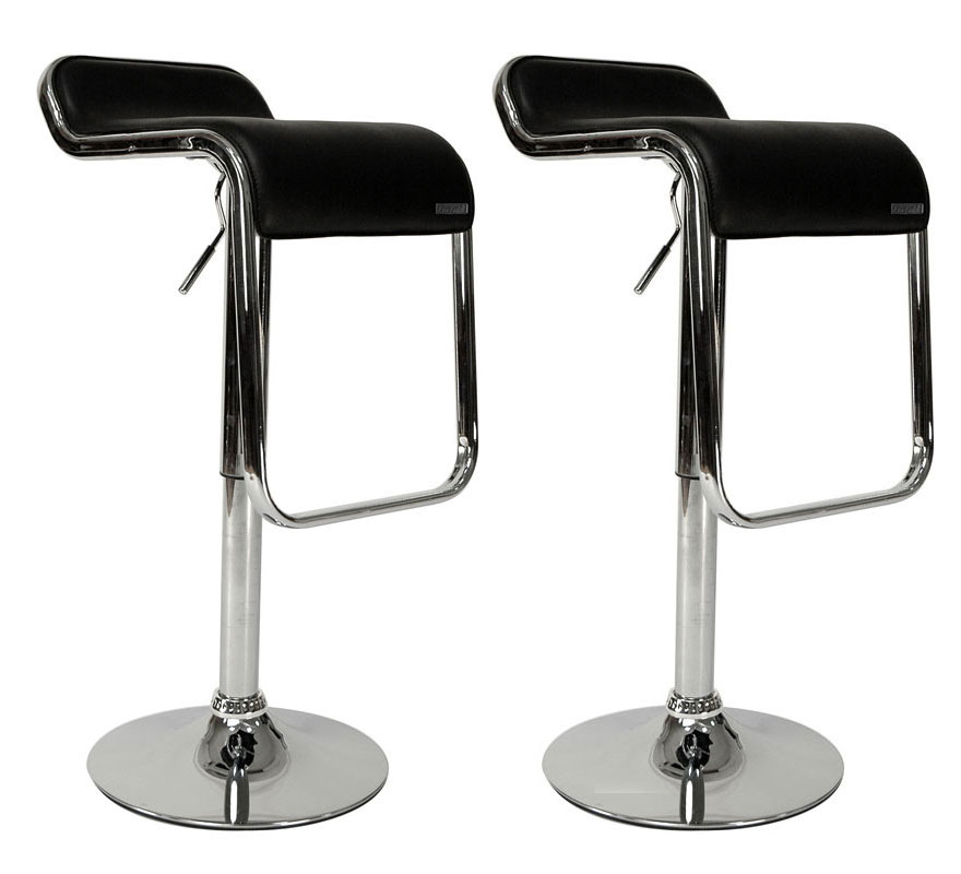 Tabouret de bar / cuisine noir design ANDROMEDE (l