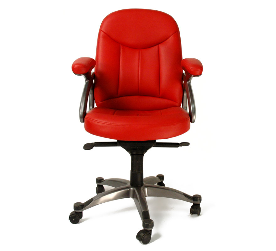 Fauteuil / chaise de bureau rouge design Enzo