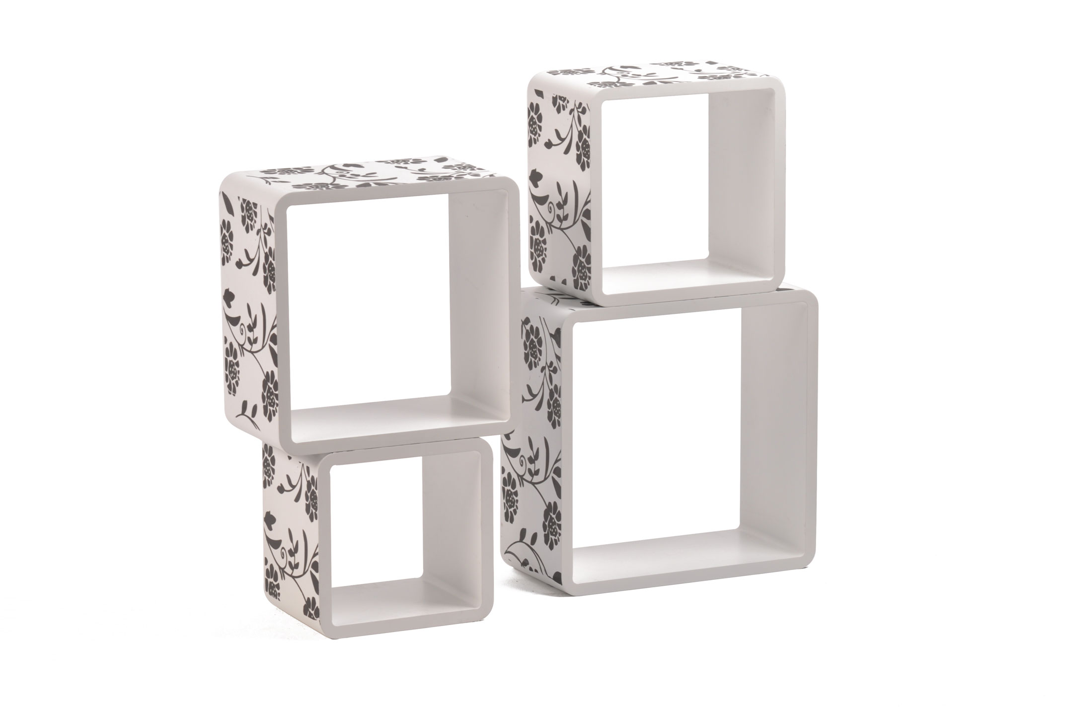 Etagre Pop carre blanche imprime (lot de 4)