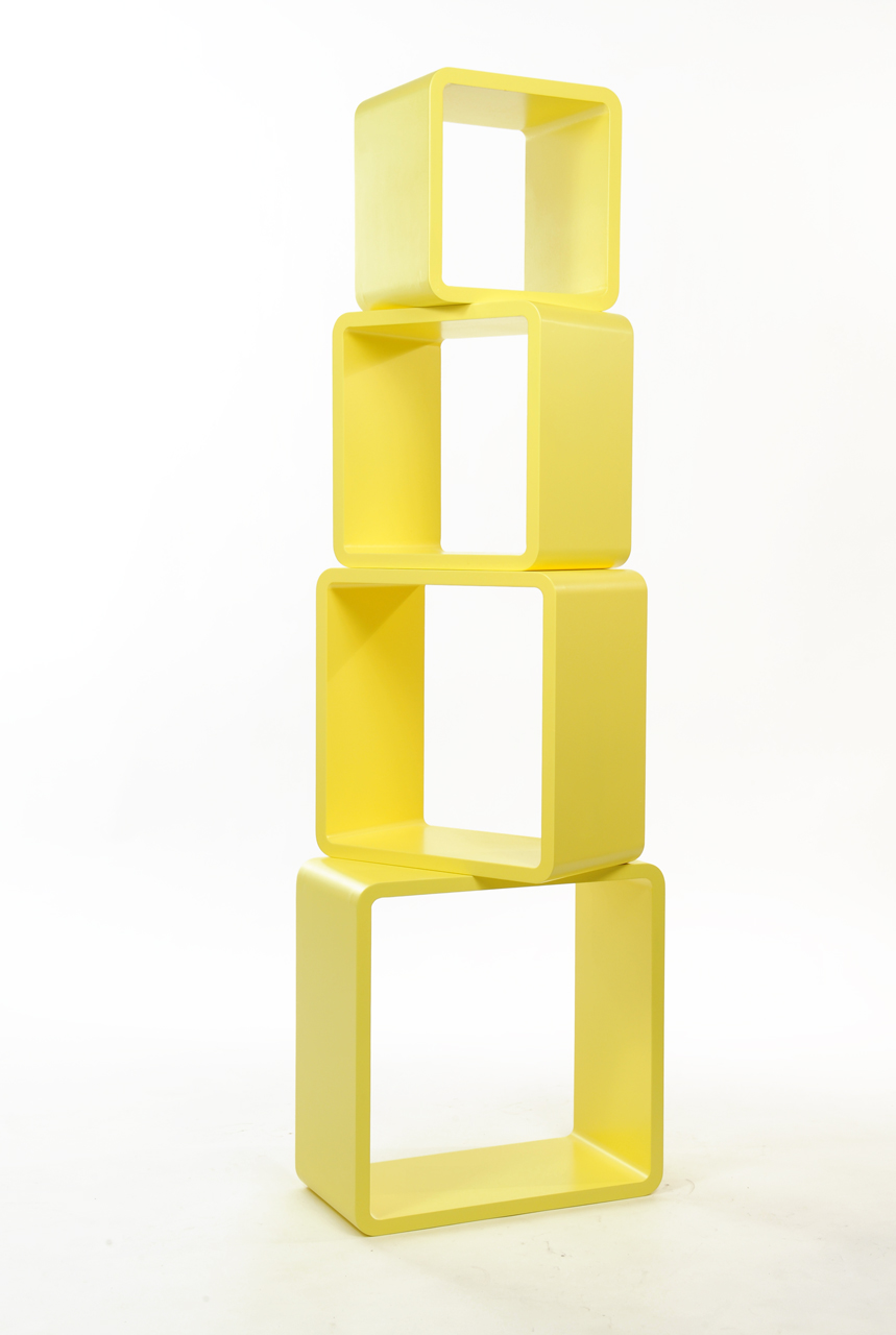 Etagre Pop jaune Carre (lot de 4)