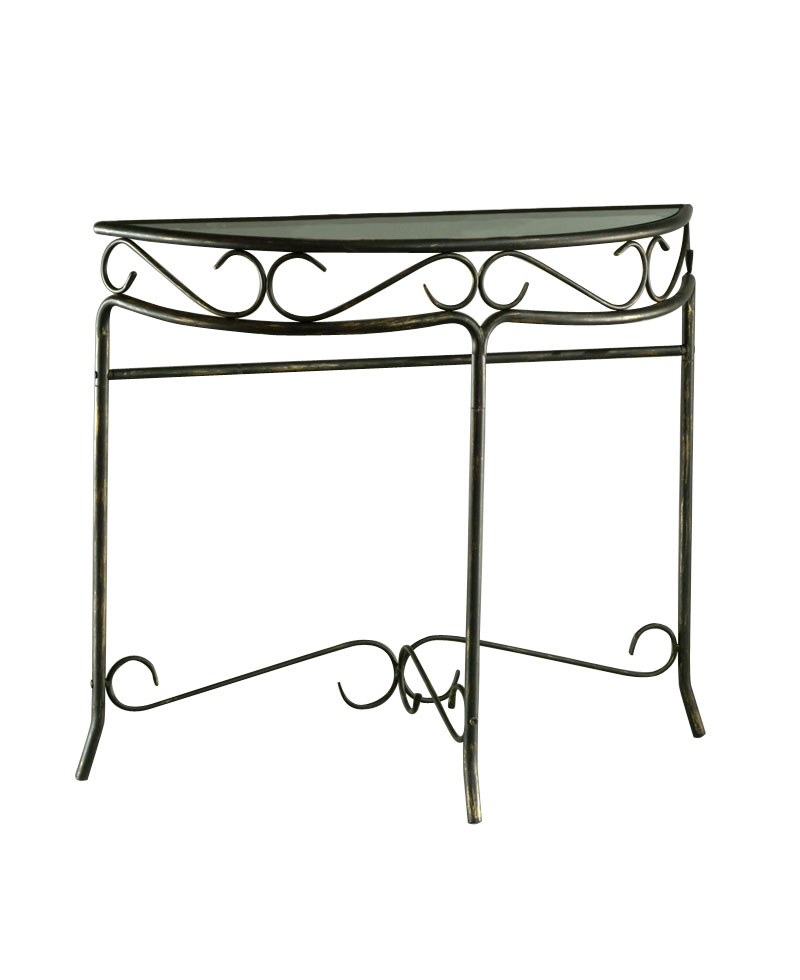 Console en acier et verre tremp FLORENCE