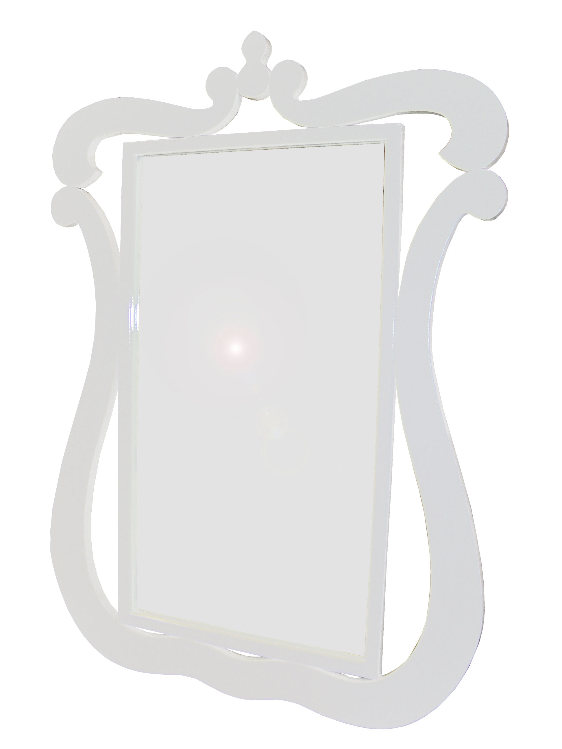 Miroir mural baroque blanc Louisa