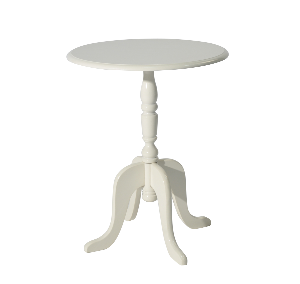 Table guridon baroque blanche ronde Louisa