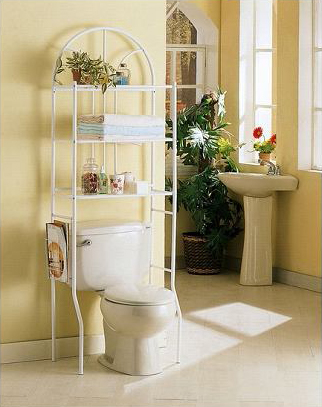 Etag&egrave;re de toilette blanche CLOE