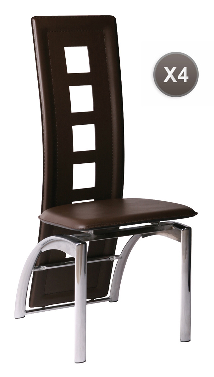 Chaises de cuisine / salle manger marron moderne