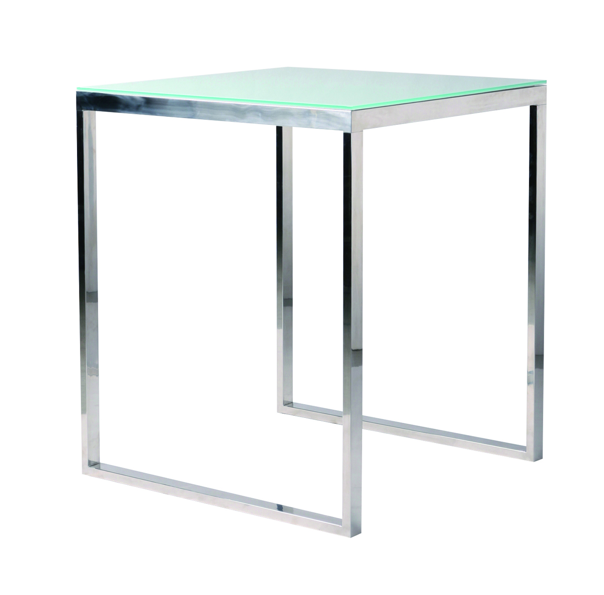 Table de bar haute carre verre tremp INOLA 90cm